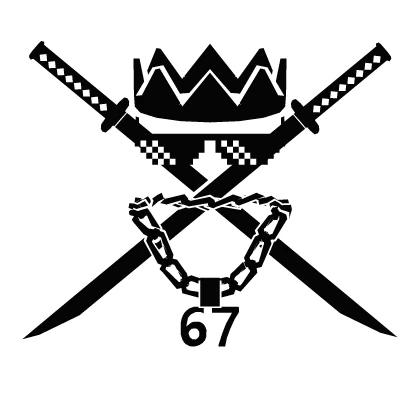 67 White King Sunglasses Chain Katana Combo