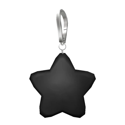 Star Plushie Keychain Black