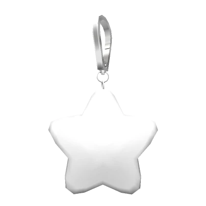 Star Plushie Keychain White