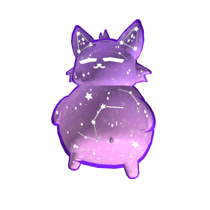 Chubby Galaxy Constellation Cat [Purple]