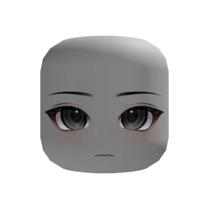 intimidating serious anime face (recolorable)