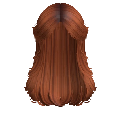 Layered Curtain Bang Hair in Ginger