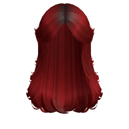 Layered Curtain Bang Hair in Red