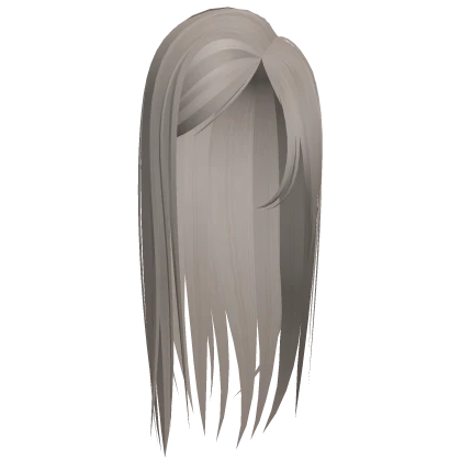 ☆ long straight side parted hair dust brown