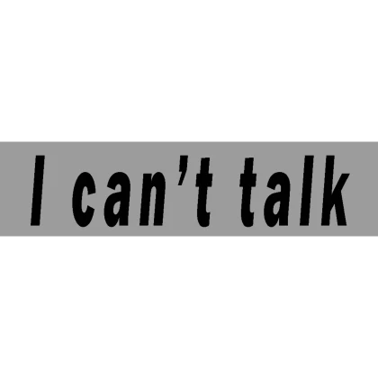 I Can't Talk