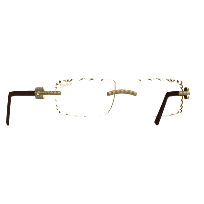 Clear Diamond Cut Gold Carter Buffs 
