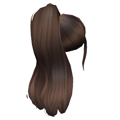 Brown Silky High Ponytail