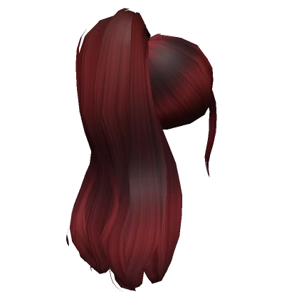 Red Silky High Ponytail