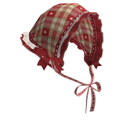 ♡ Cutesy Igari Shoujo Bonnet (Heart Plaid)