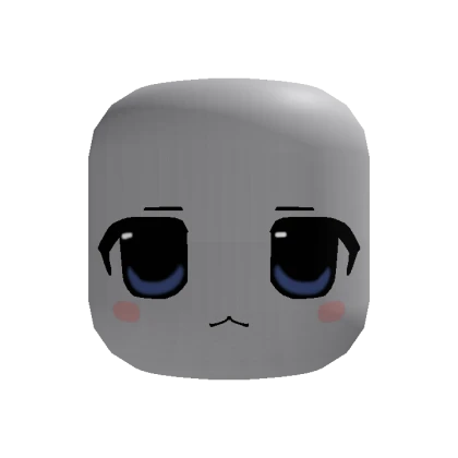 🍀Animated Cute Square Eyes Face (Blue)