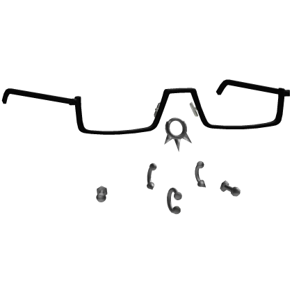 y2k  black glasses with spikey piercings