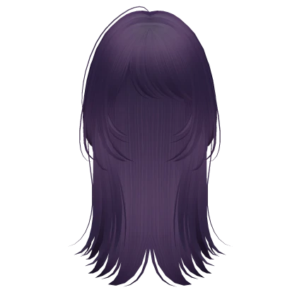 silky face framing layers (dark purple)