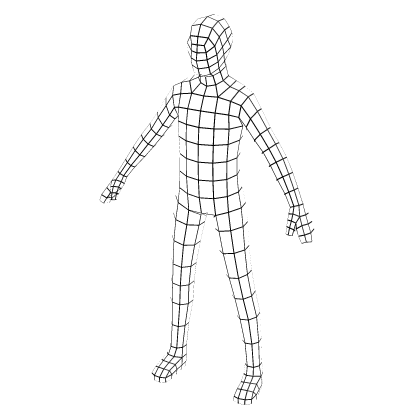 🌐 Wireframe suit - Black