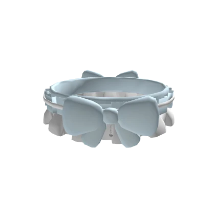 Free | Cute Blue Ruffled Collar w/ Bow