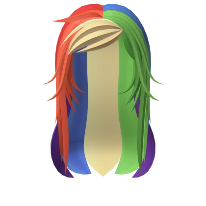 rainbow pony emo messy scene hair