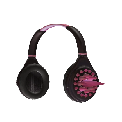 pink spikey headphones