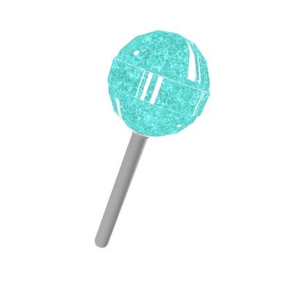 Animated Teal Glitter Lollipop