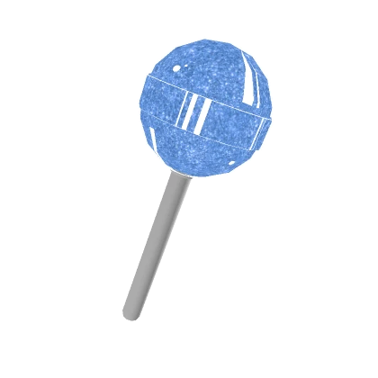 Animated Blue Glitter Lollipop