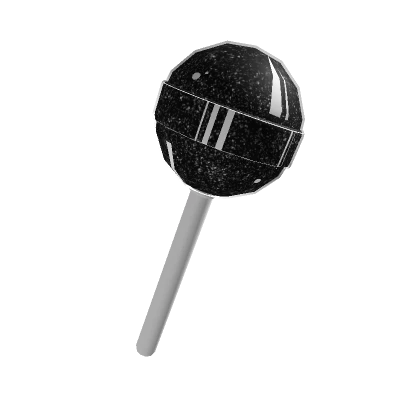 Animated Black Glitter Lollipop