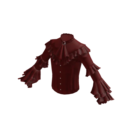 Frilled Vampire Shirt - Red