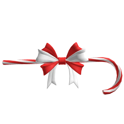 Christmas Waist Candy Cane w/ Ribbon [ Red ]