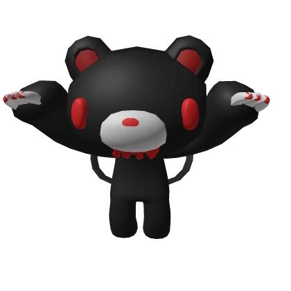 3.0 Gloomy Looking Black Monster Plushie Backpack