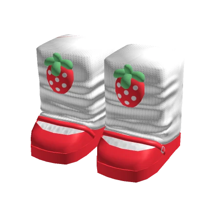 Strawberry Leg Warmers with Doll Shoes 3.0