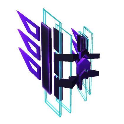 Cyber Neon Wings (Purple Blue)