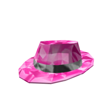 Girly Pink Sparkly Fedora