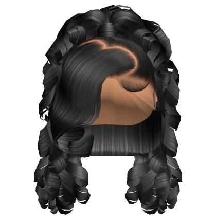 ☆ | Black Heart Bang Curly Updo