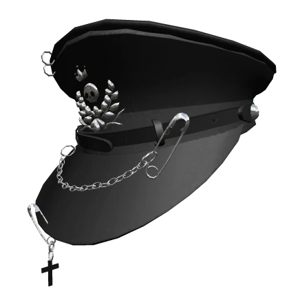 Gothic Black Captain Hat