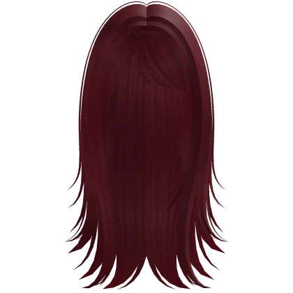 long emo shy girly bangs hairstyle red