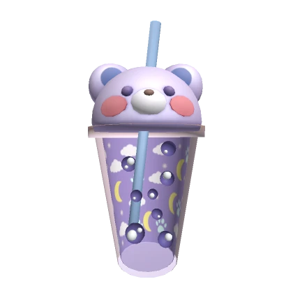 Cute Purple Bear Boba