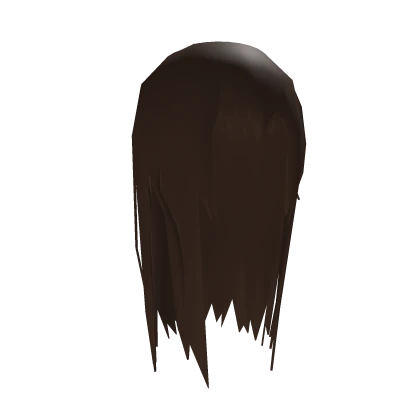 Long Messy Low Poly Hair - Brown