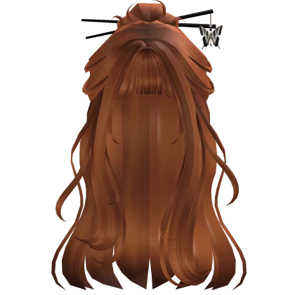 Ginger Half Bun Hair w/Butterfly Clip