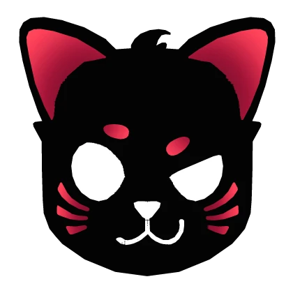 Glowing Red Snarky Cat Mask