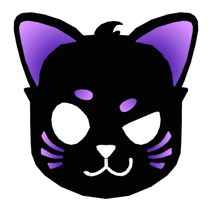 Glowing Purple Snarky Cat Mask