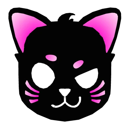 Glowing Pink Snarky Cat Mask