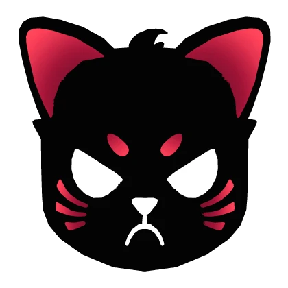 Glowing Red Grumpy Cat Mask