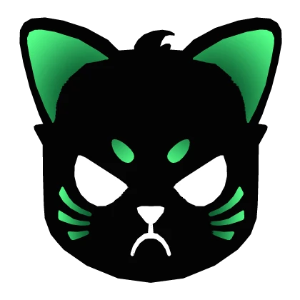 Glowing Green Grumpy Cat Mask