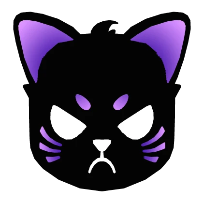 Glowing Purple Grumpy Cat Mask