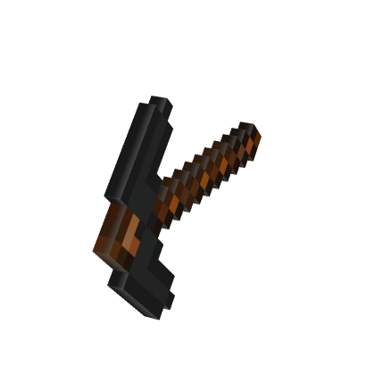 8-Bit Black Pickaxe [Hand]