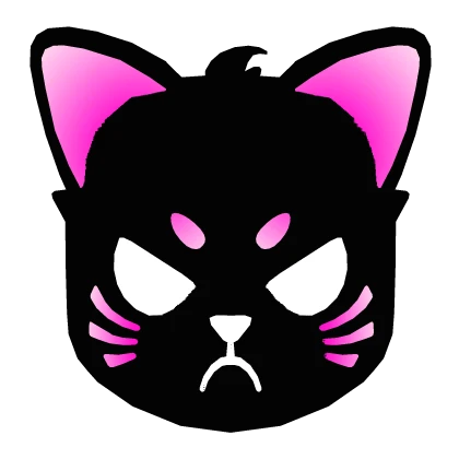 Glowing Pink Grumpy Cat Mask