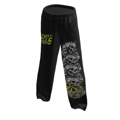 Black Yellow y2k Sweatpants