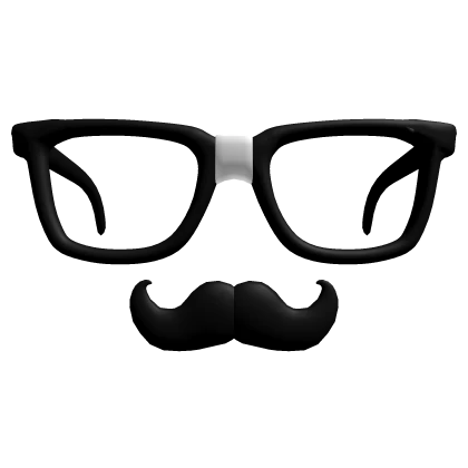 Scene Y2K nerd bandage mustache glasses :3 2.0
