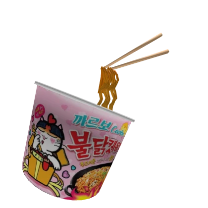 Korean Buldak Pink Ramen Hat
