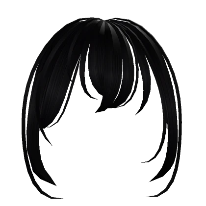 Black Thin Anime Bangs