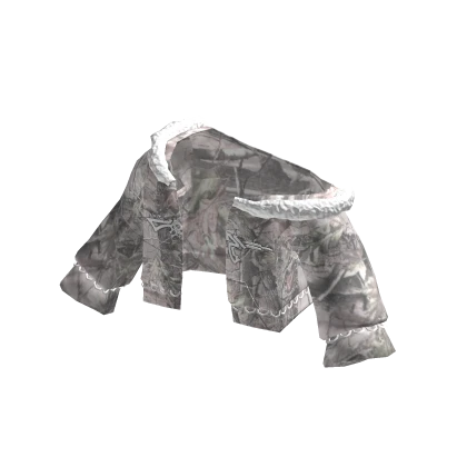 camo offshoulder hoodie w fur hood / 3.0 zr