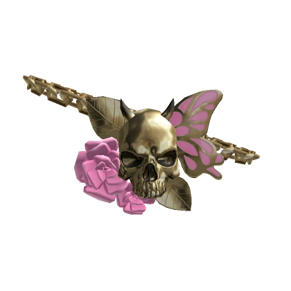 Gold Eyepatch with Pink roses