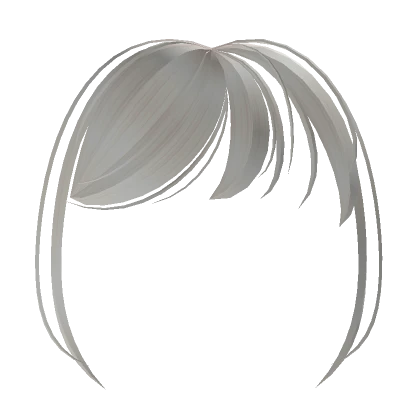 White Left Side Swept Bangs